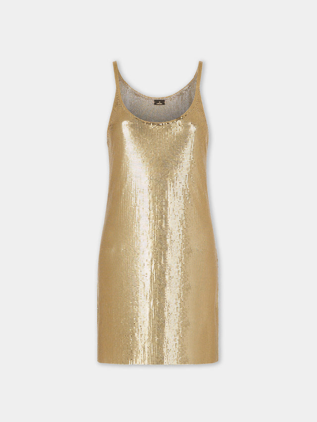 Mini tank top dress in mesh - Image 1