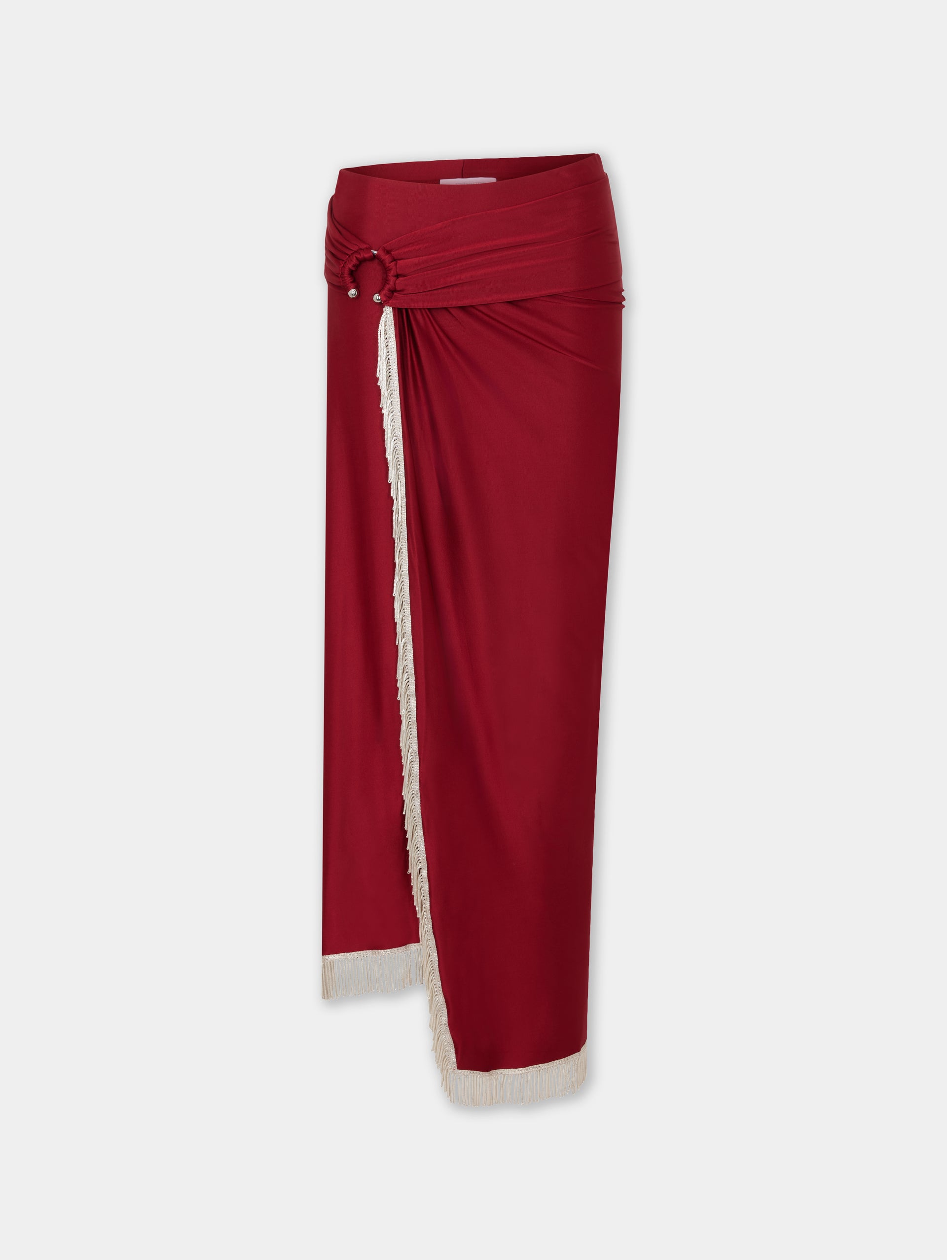 Draped midi skirt in jersey position 1