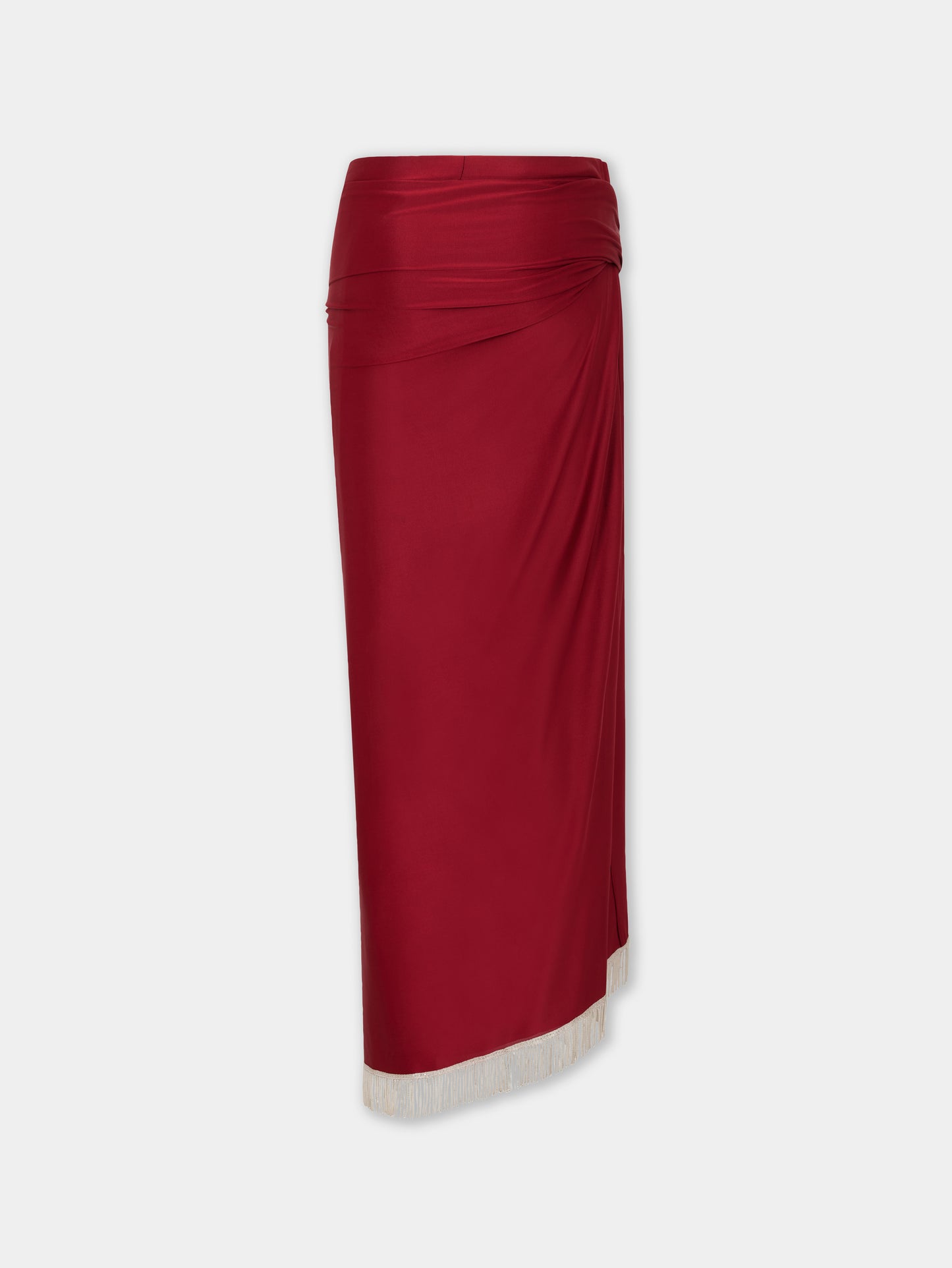 Draped midi skirt in jersey