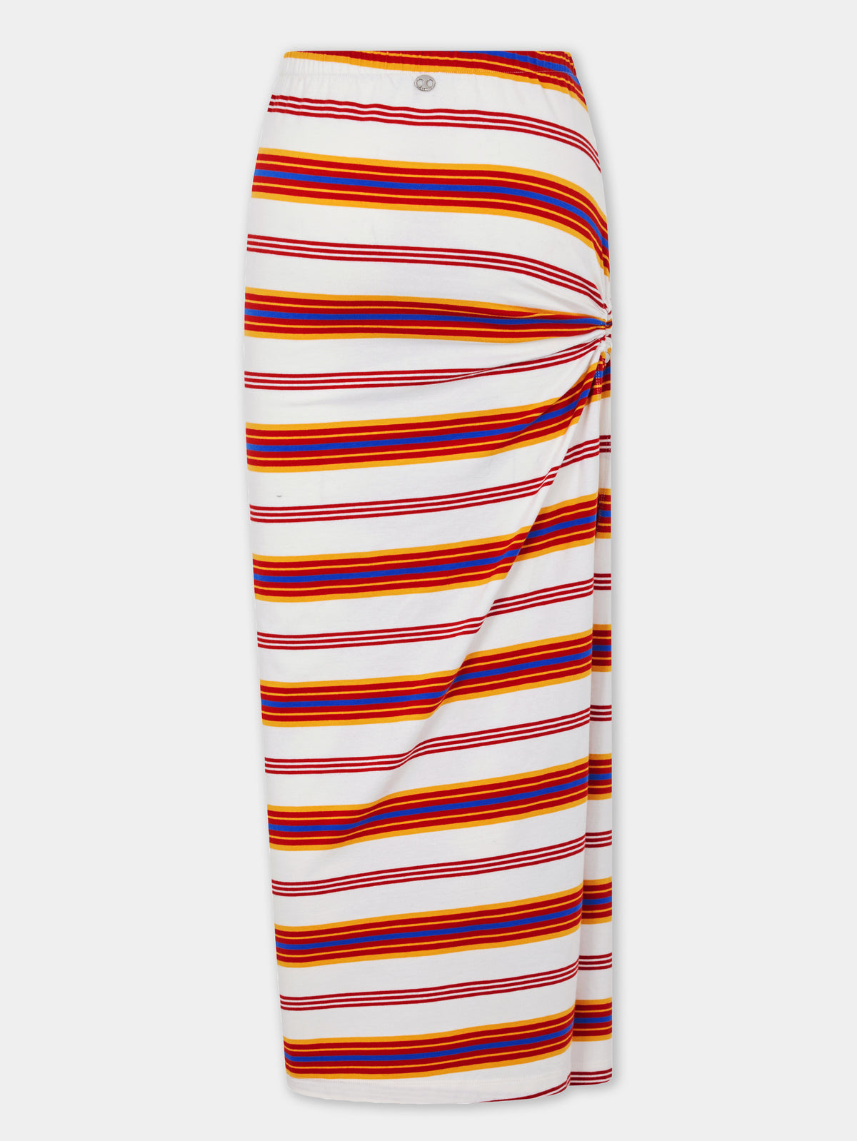Draped long skirt in jersey position 6