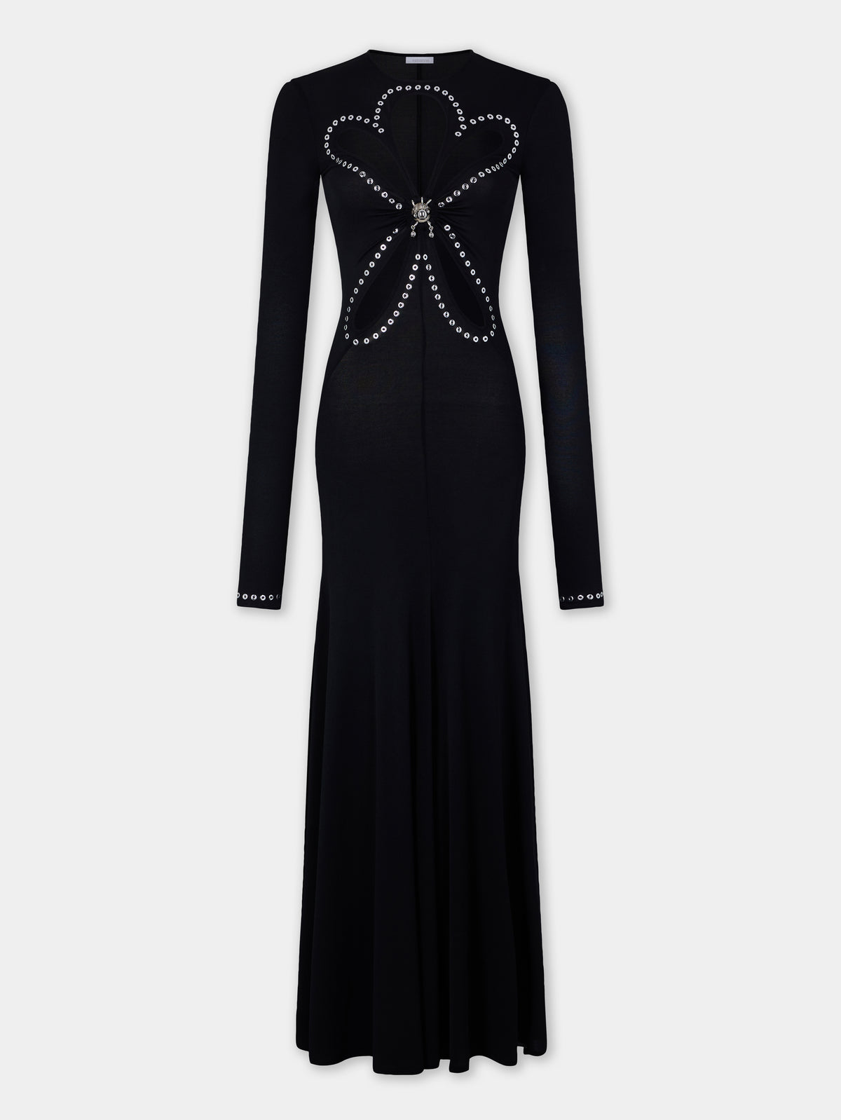 Second-skin long dress in jersey position 5