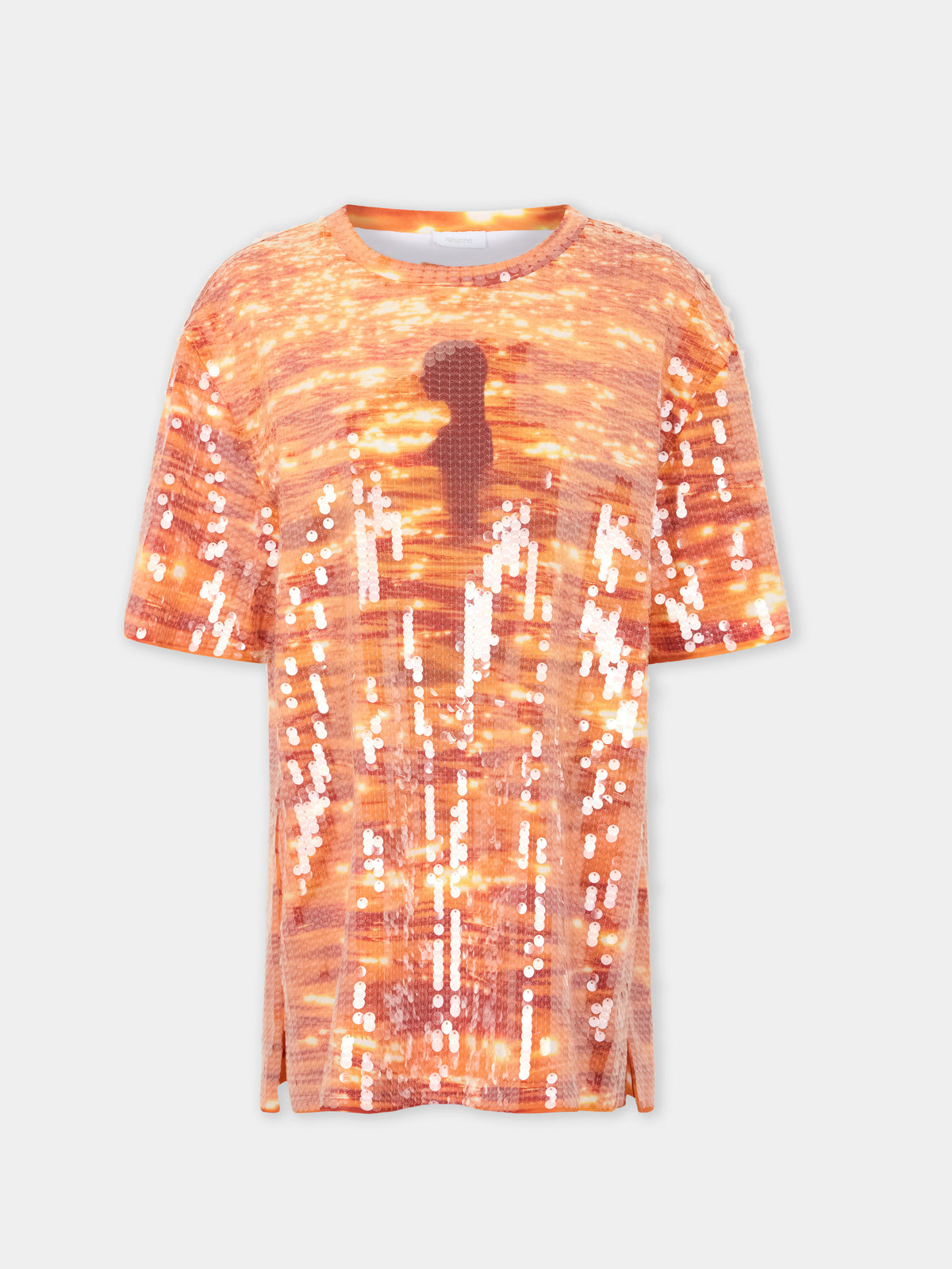 T-shirt mini dress in cotton and sequins position 5