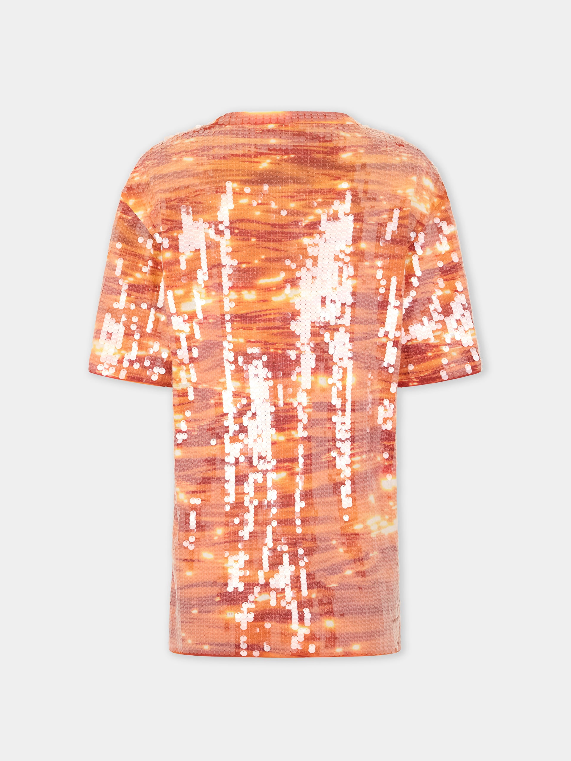 T-shirt mini dress in cotton and sequins position 6