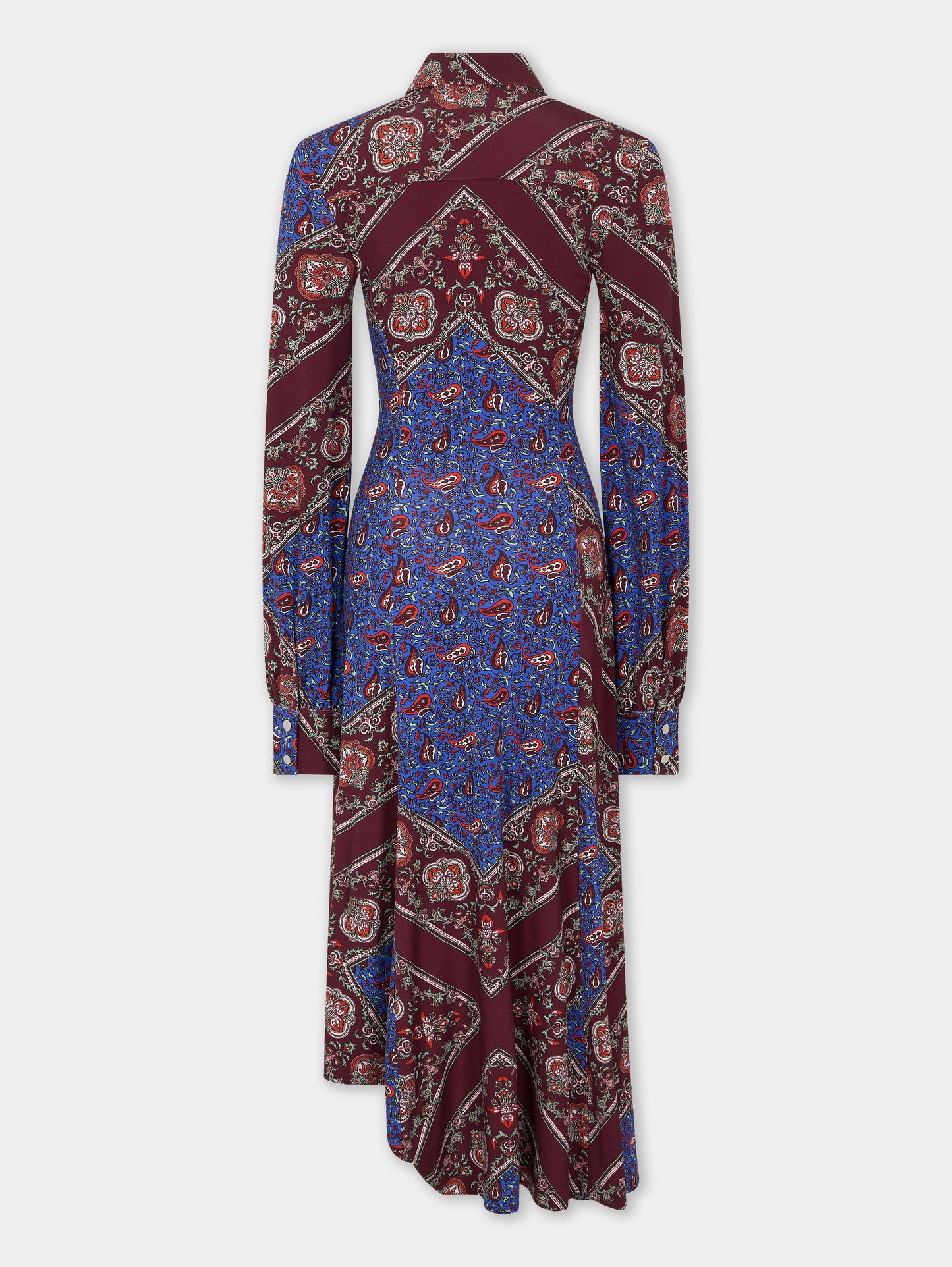 Draped midi dress in printed jersey