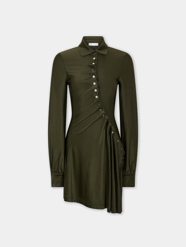 Draped mini dress in jersey - Image 1