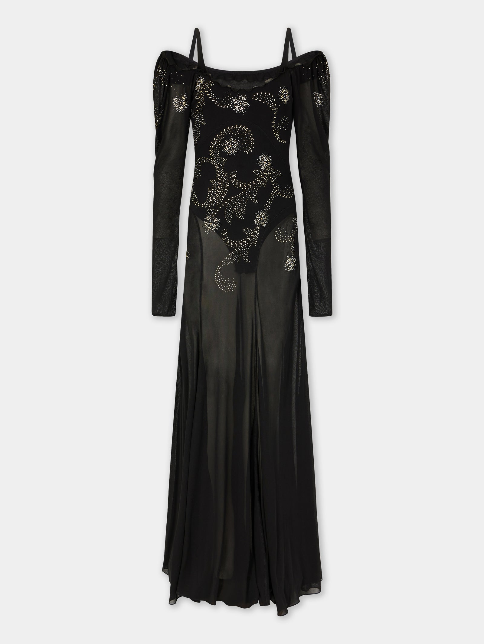 Long dress in jersey black position 1 - Image 1