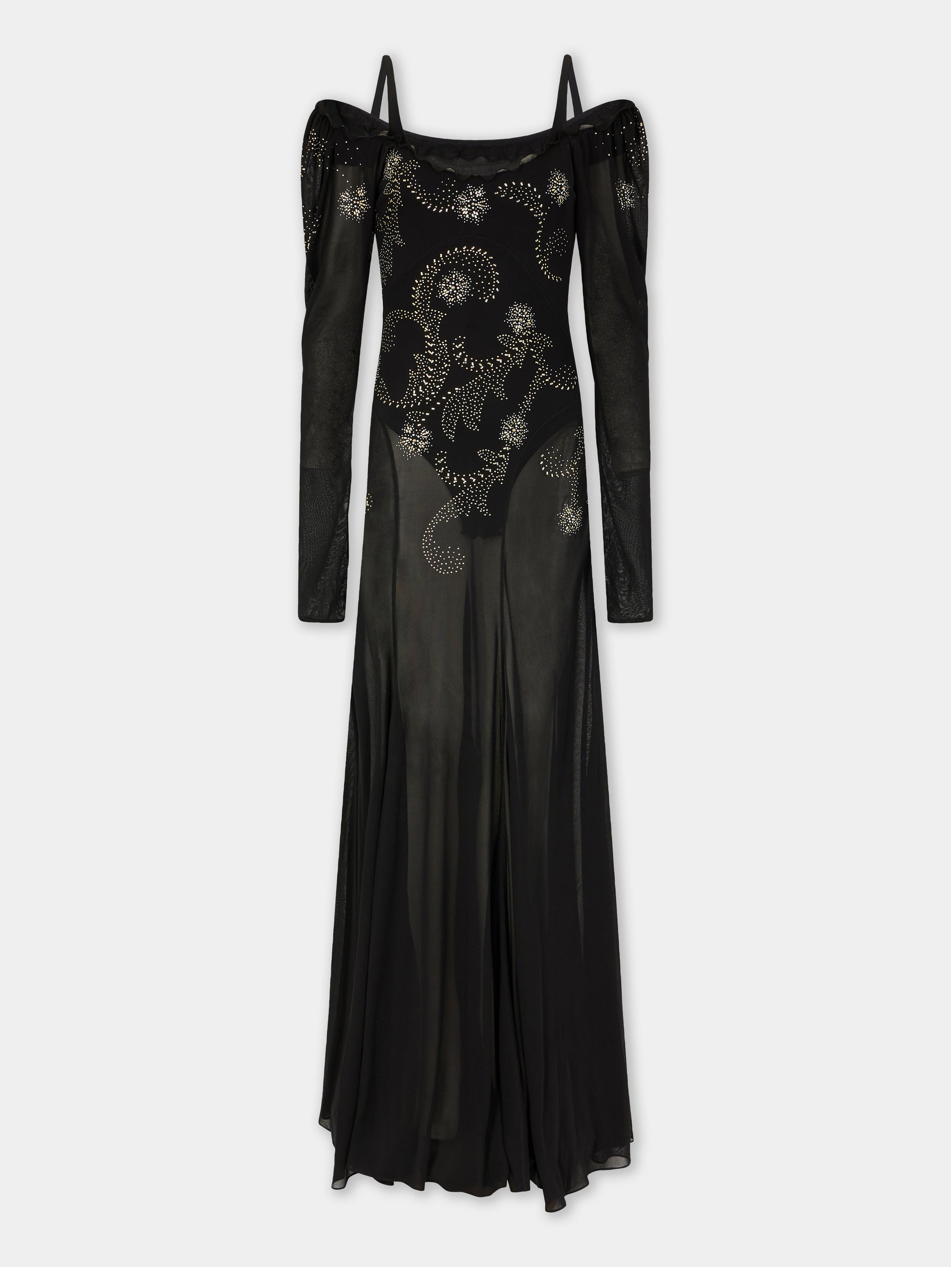 Long dress in jersey black position 1