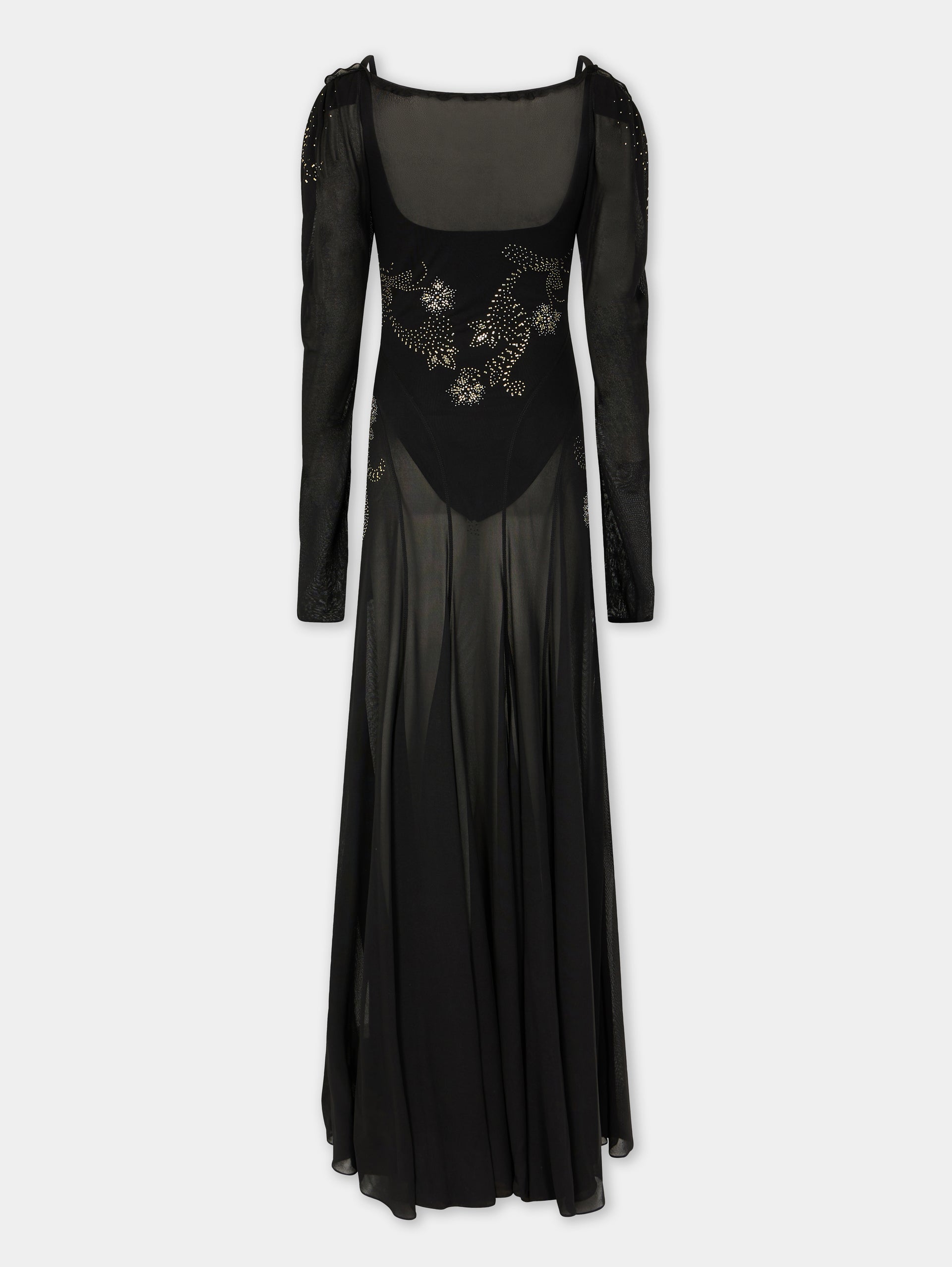 Long dress in jersey black position 2