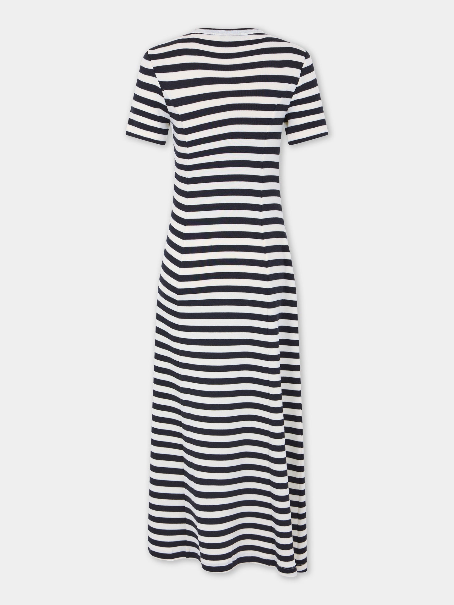 Draped midi dress in wool