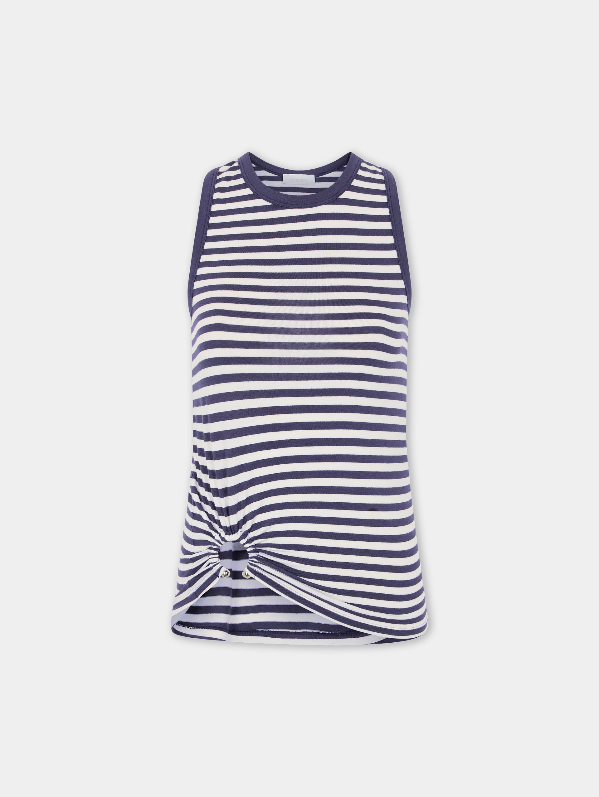Tank top in cotton navy position 1