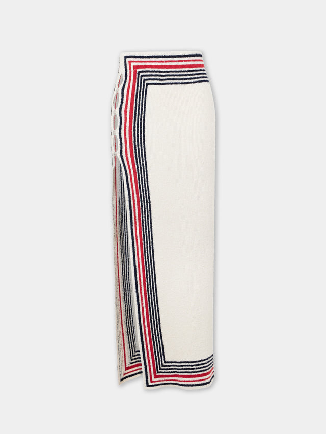 Long skirt in terry jersey - Image 1