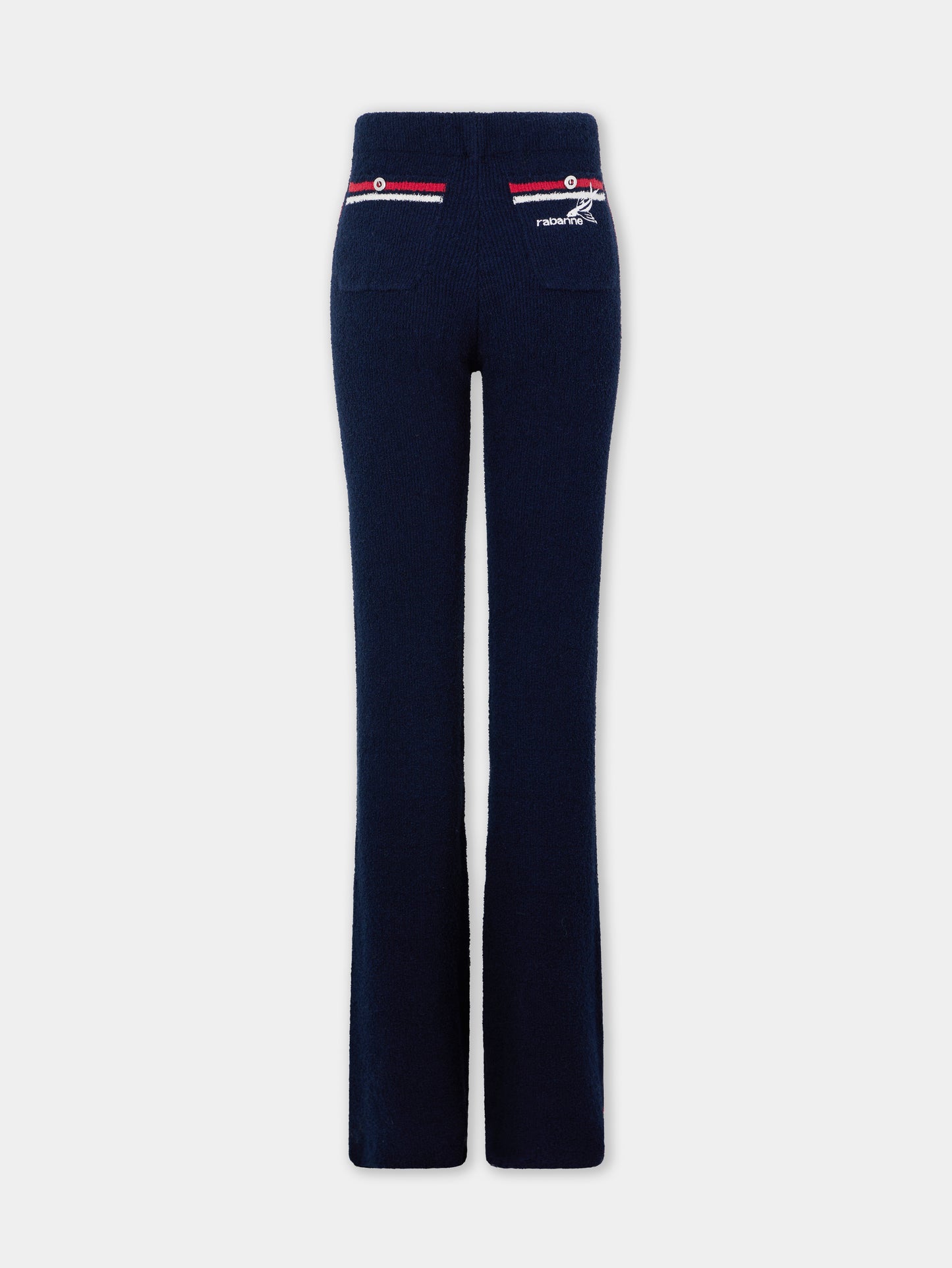Flare trousers in terry jersey