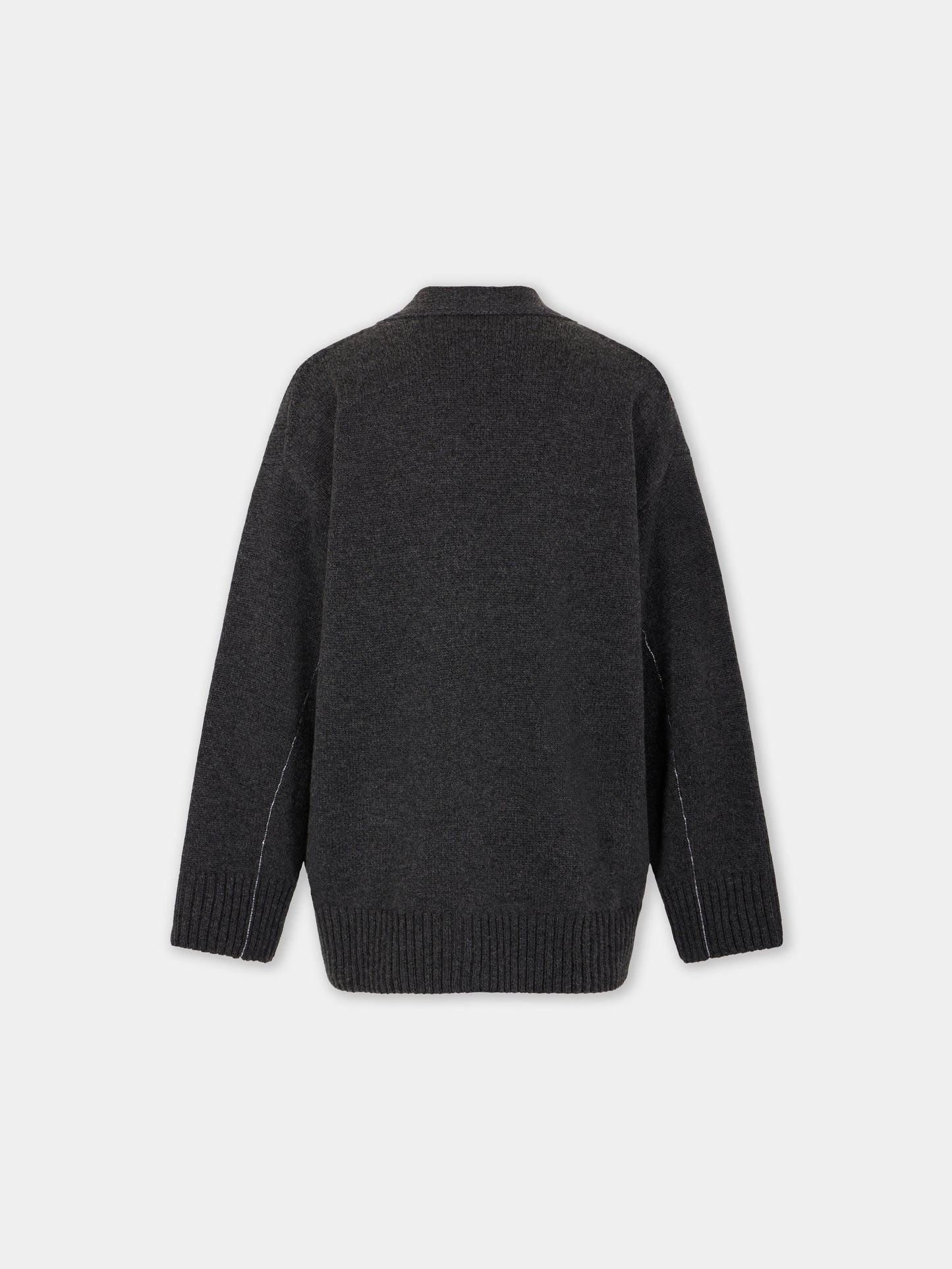 Knitted cardigan in wool and cashmere