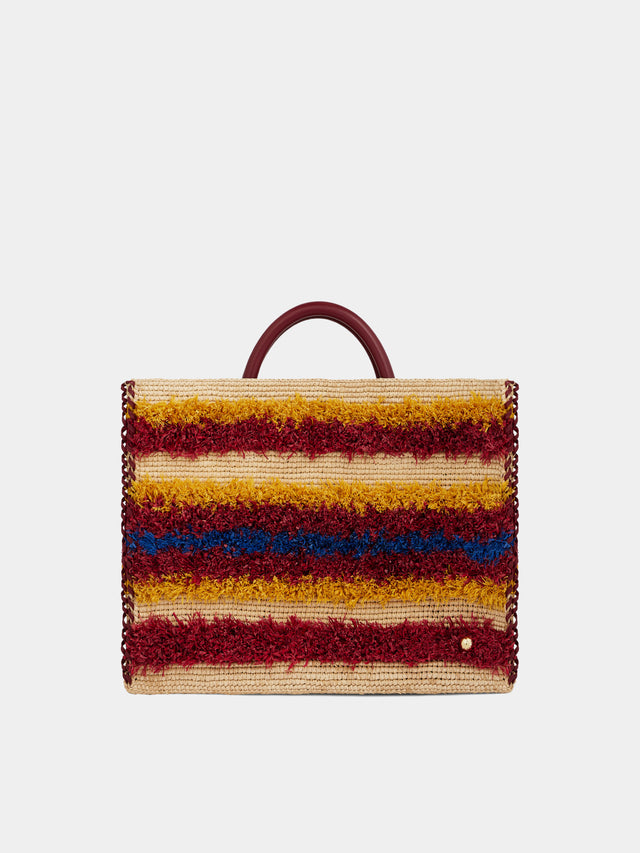 Tote bag in raffia with straps - Image 1