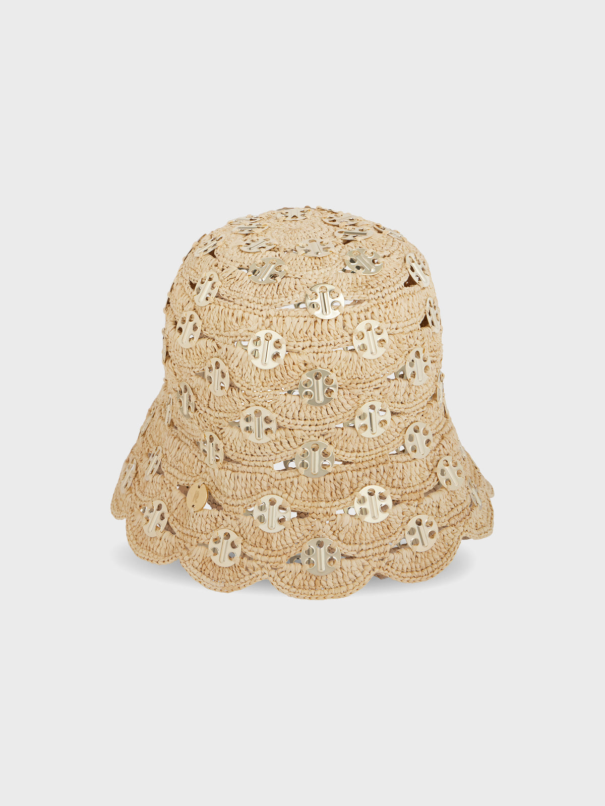 Beige bob in raffia position 1