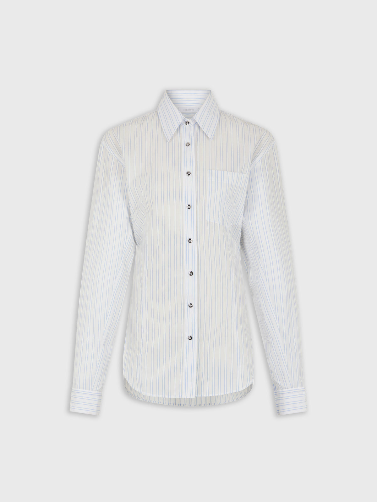 WHITE STRIPED SHIRT IN COTTON POPLIN position 1
