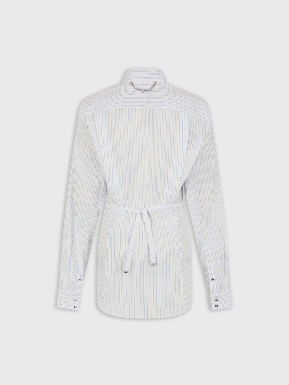 WHITE STRIPED SHIRT IN COTTON POPLIN position 5