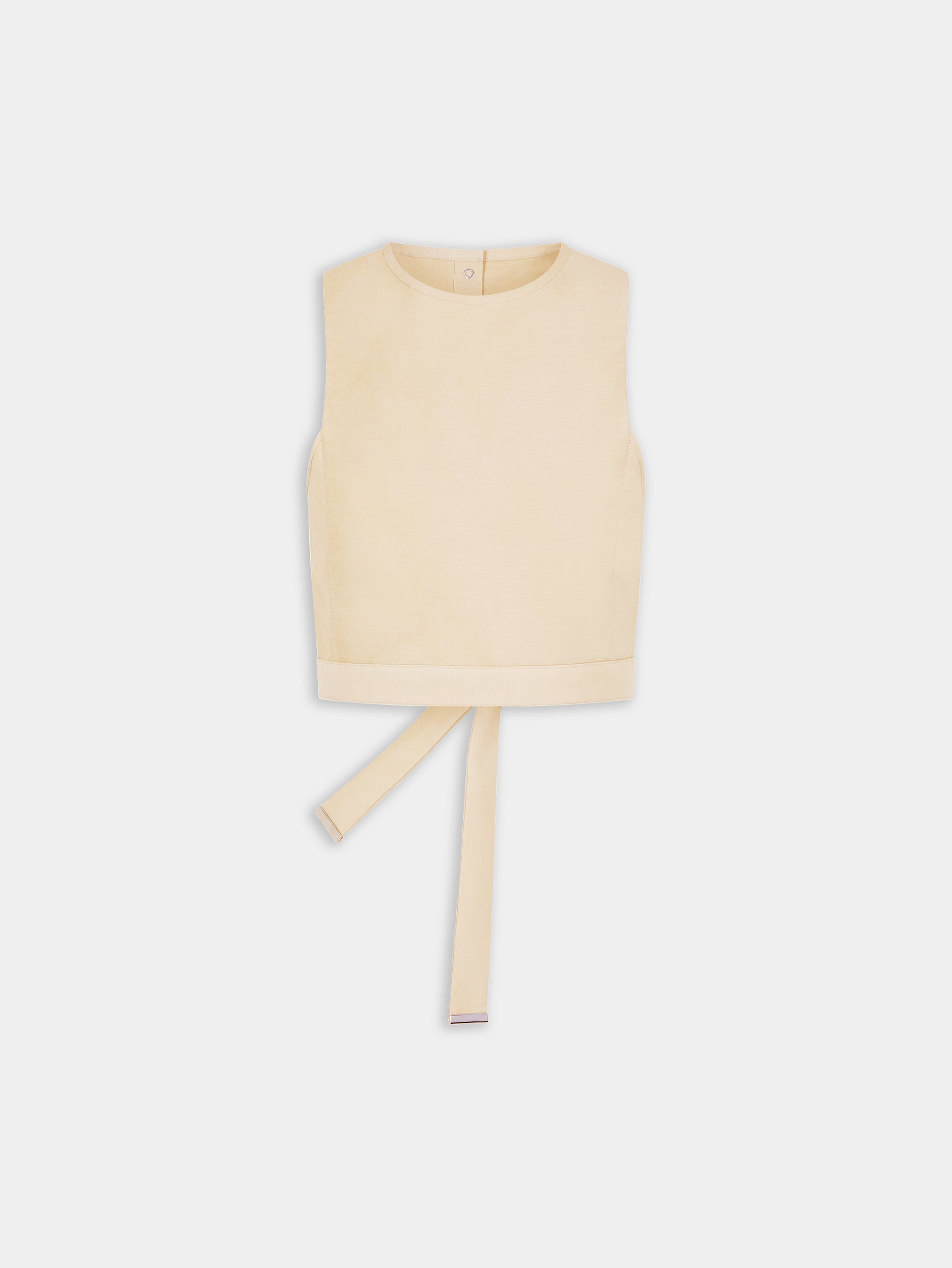 OCHRE CROP TOP IN VISCOSE TWILL position 6