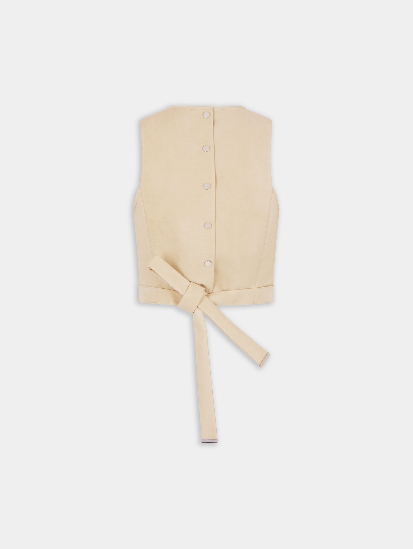 OCHRE CROP TOP IN VISCOSE TWILL position 7