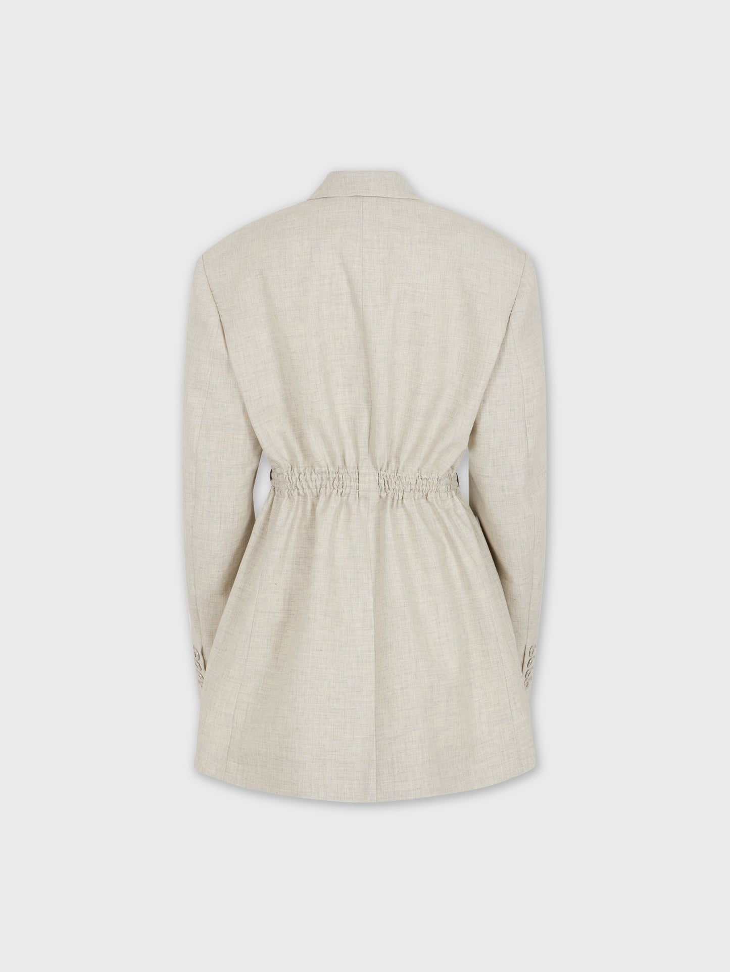 BEIGE BLAZER IN MOTTLED WOOL position 7