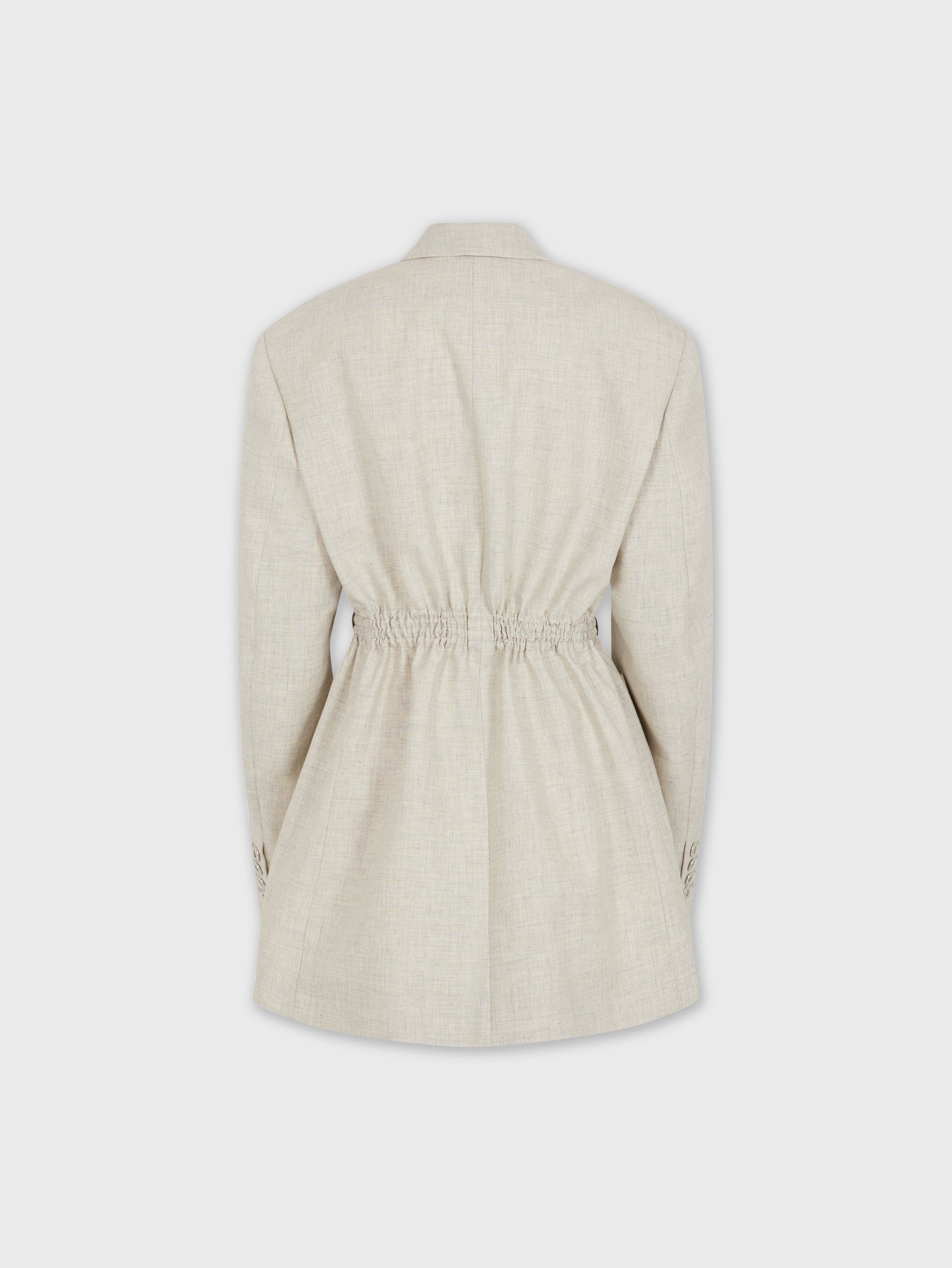 BEIGE BLAZER IN MOTTLED WOOL position 7