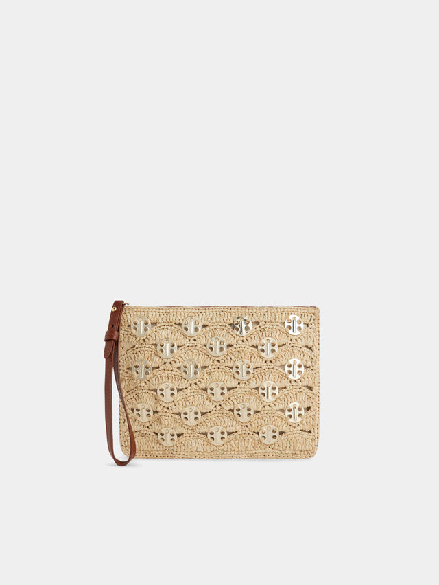 Pouch in raffia - Image 1