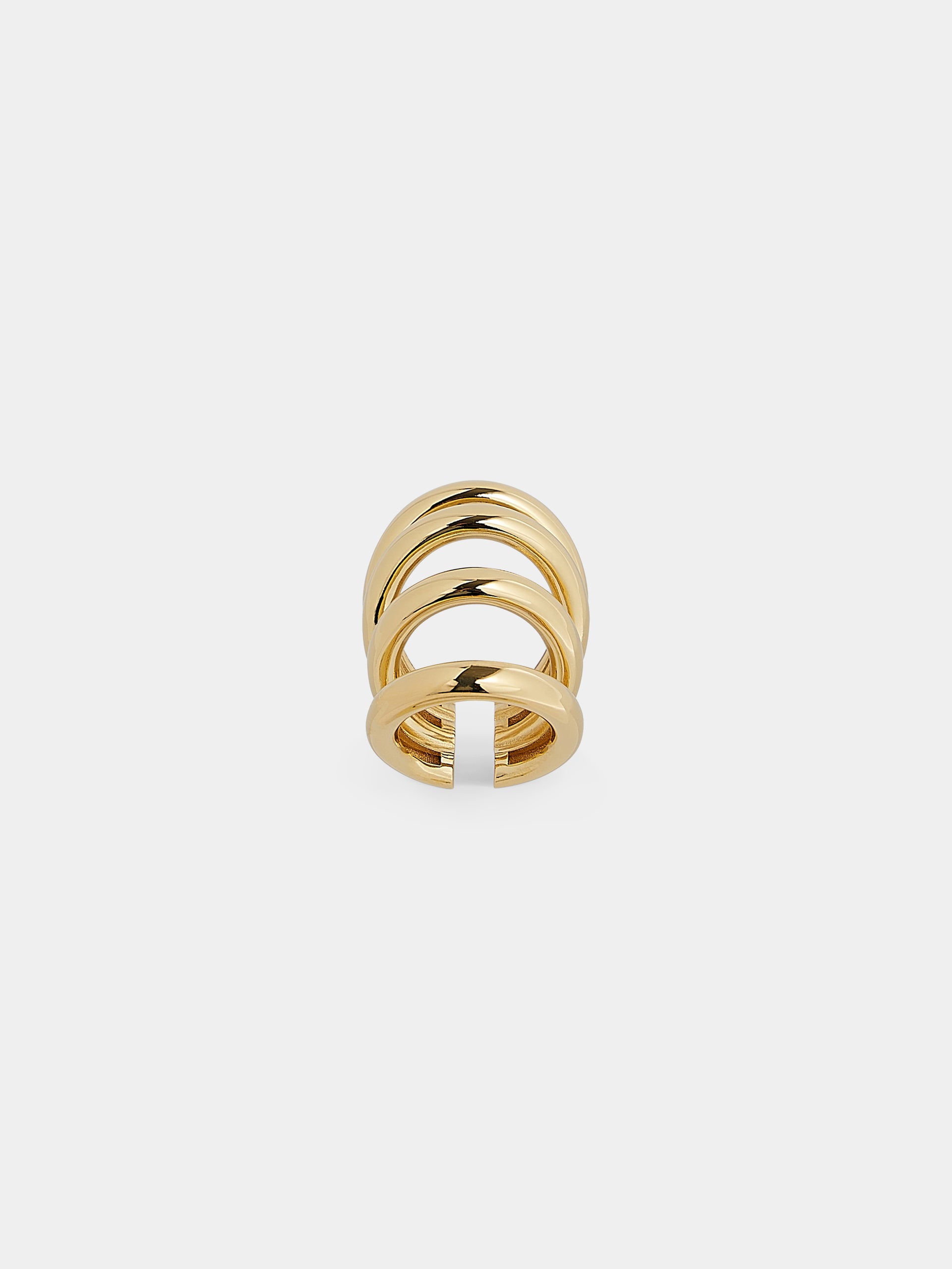 Punk ear cuffs gold position 3
