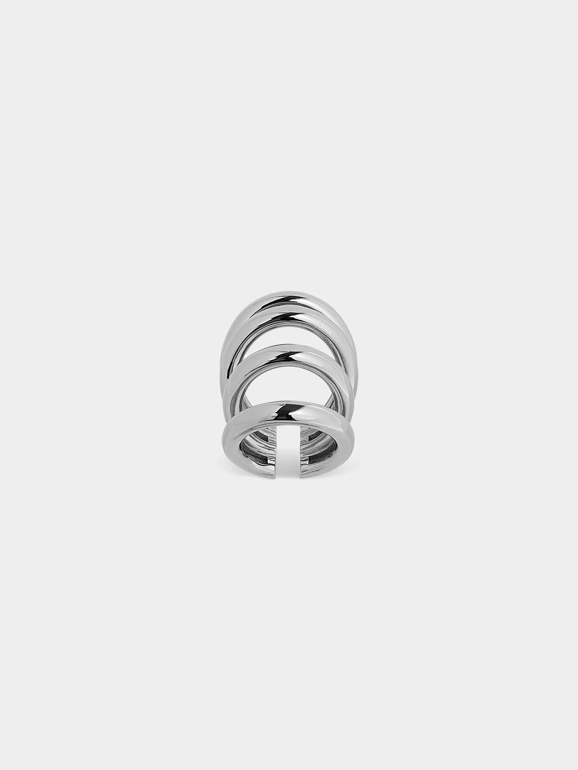 Punk ear cuffs silver position 3