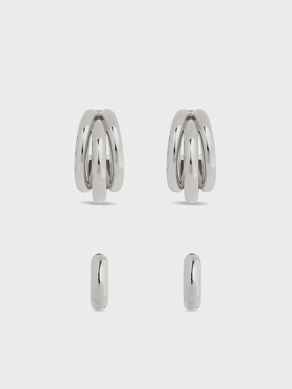 Duo of hoops and punk ear cuffs position 3 - Image 3