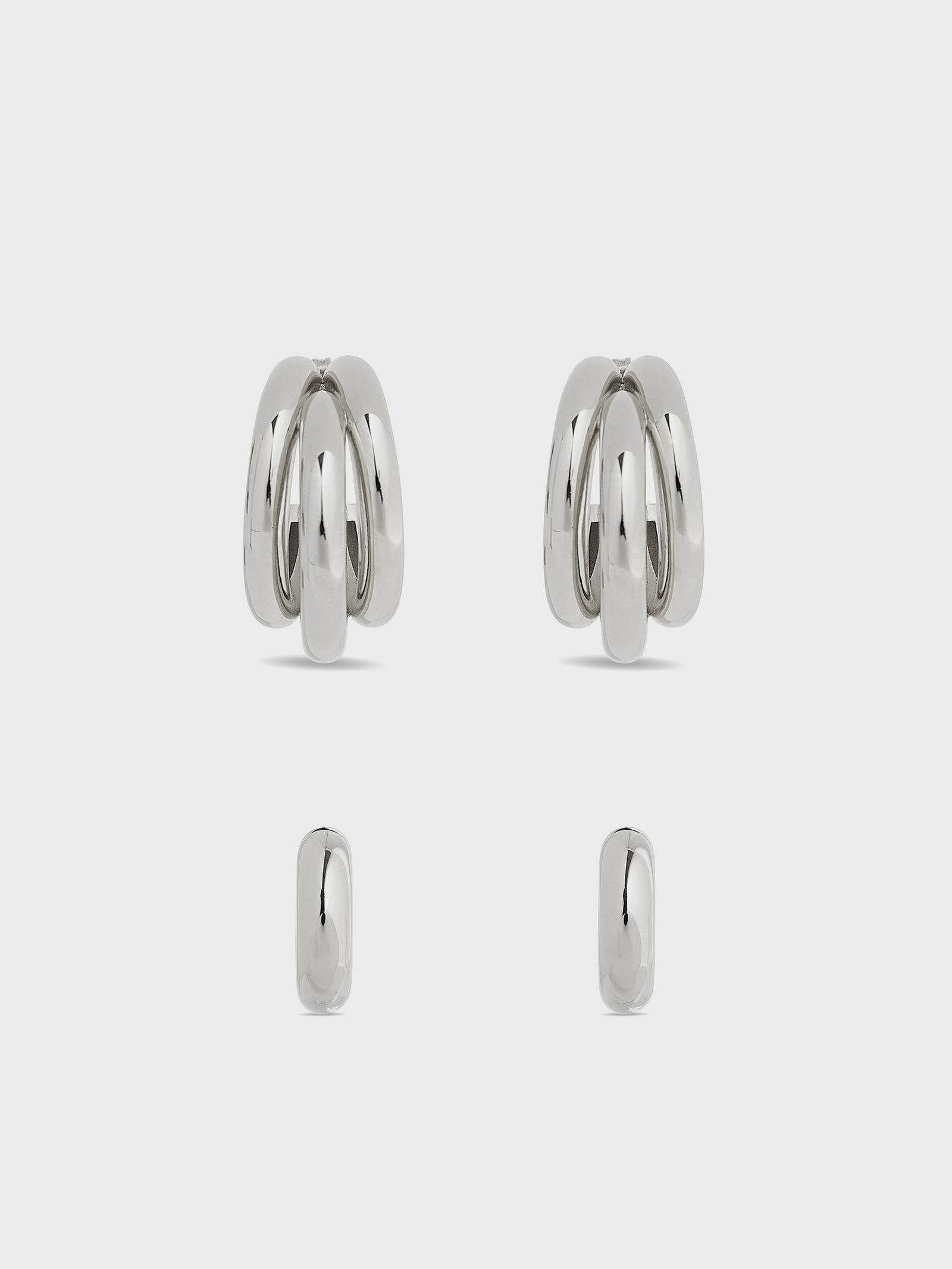 Duo of hoops and punk ear cuffs position 3 - Image 3
