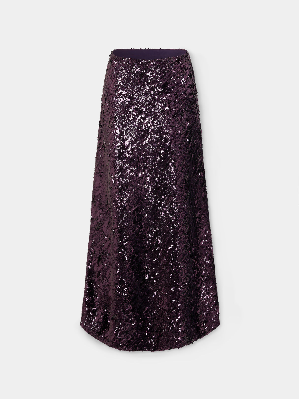 Long skirt in jersey with sequin details position 1 - Image 1