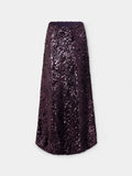 Long skirt in jersey with sequin details