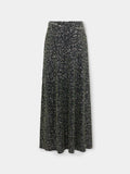 Long skirt in crepe with sequin embroidery details