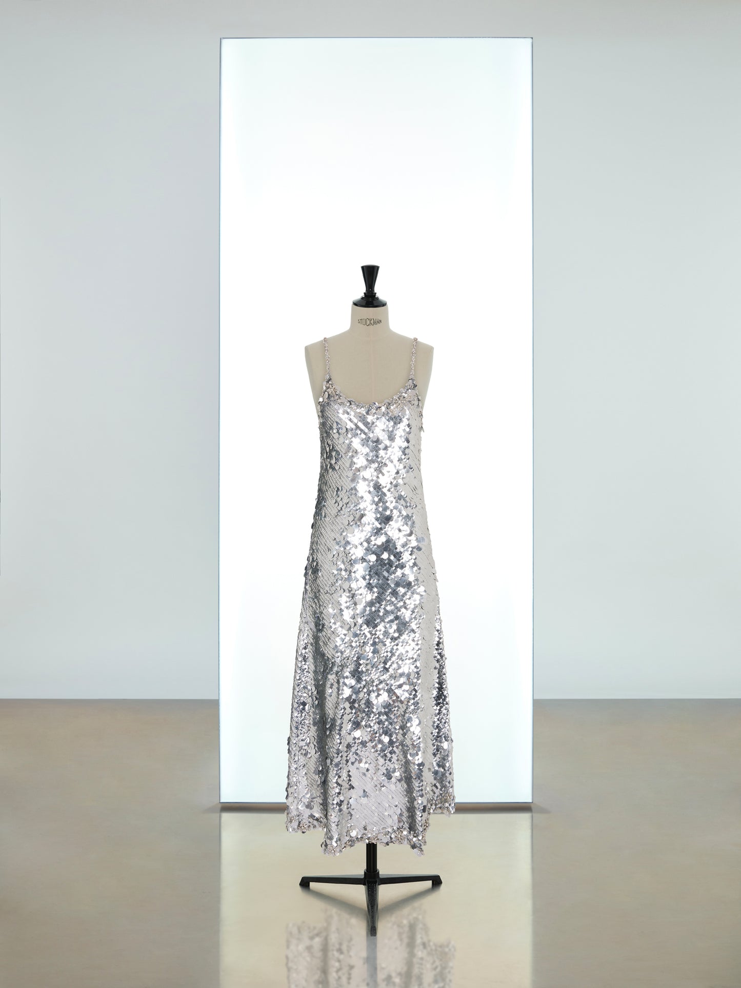 Long draped sequin dress