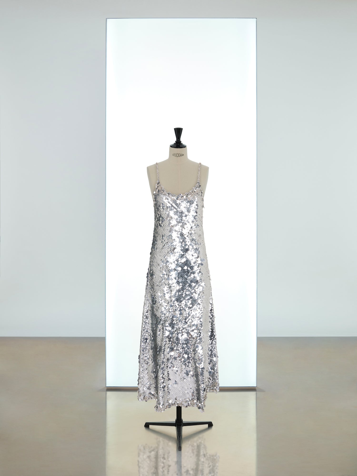 Long draped sequin dress