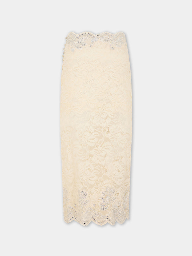 Midi skirt in lace - Image 2