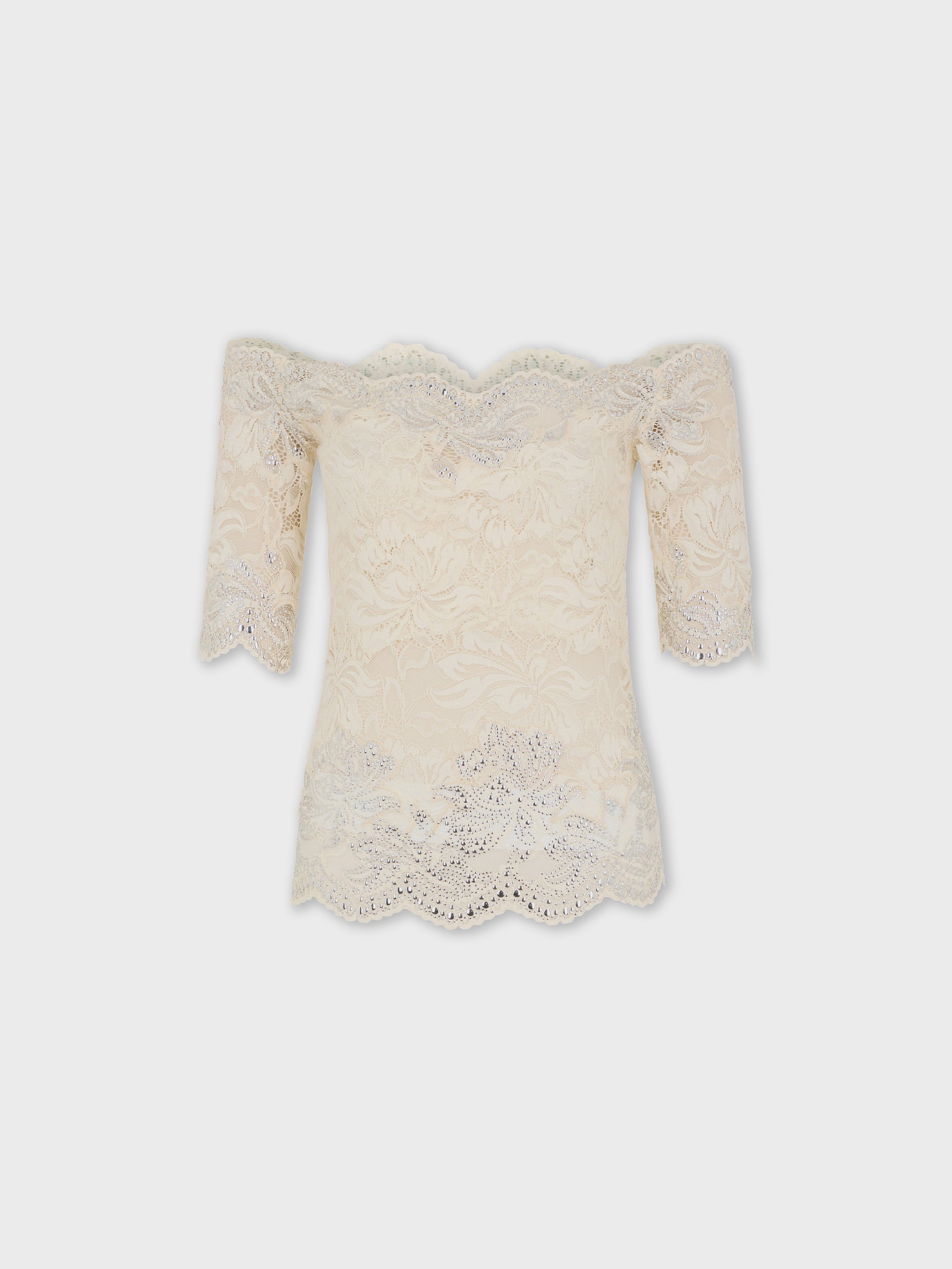 Top in lace ivory position 1