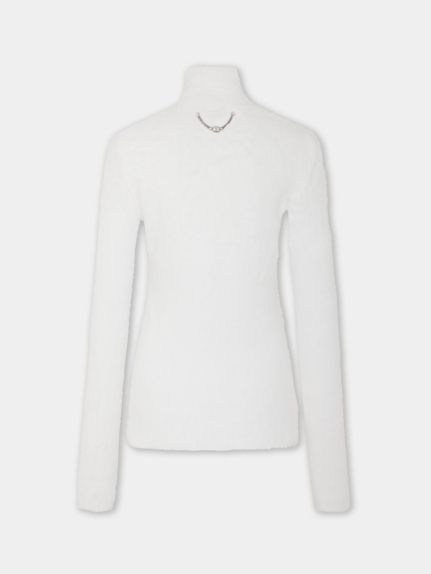 Turtleneck top in brushed knit