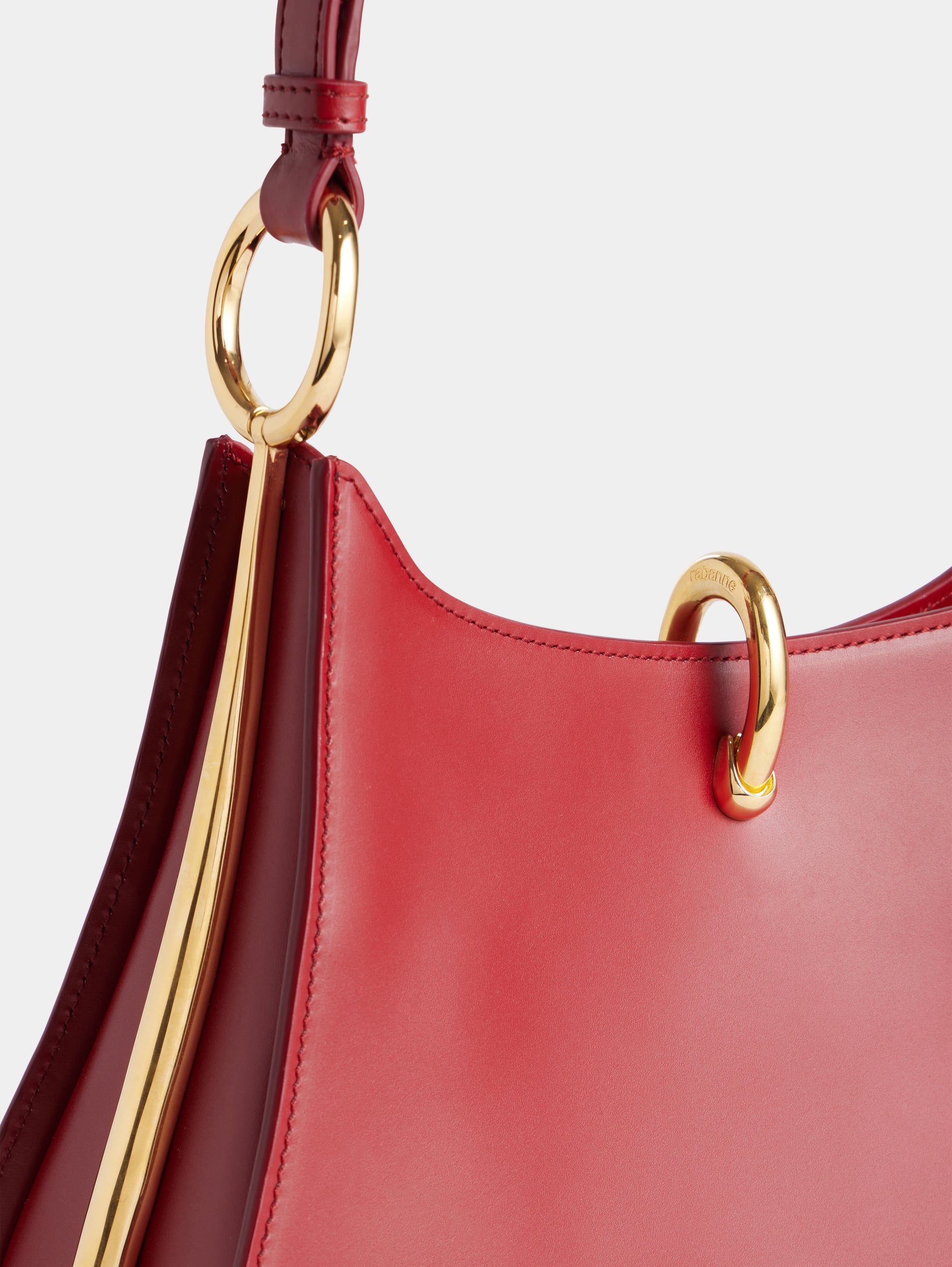 Small ring leather bag red position 4
