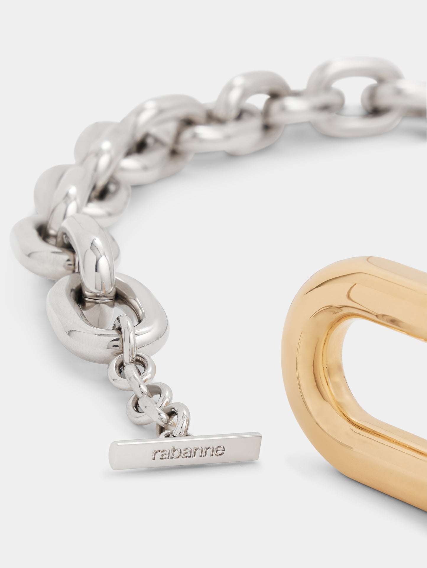 Silver/gold XL link belt