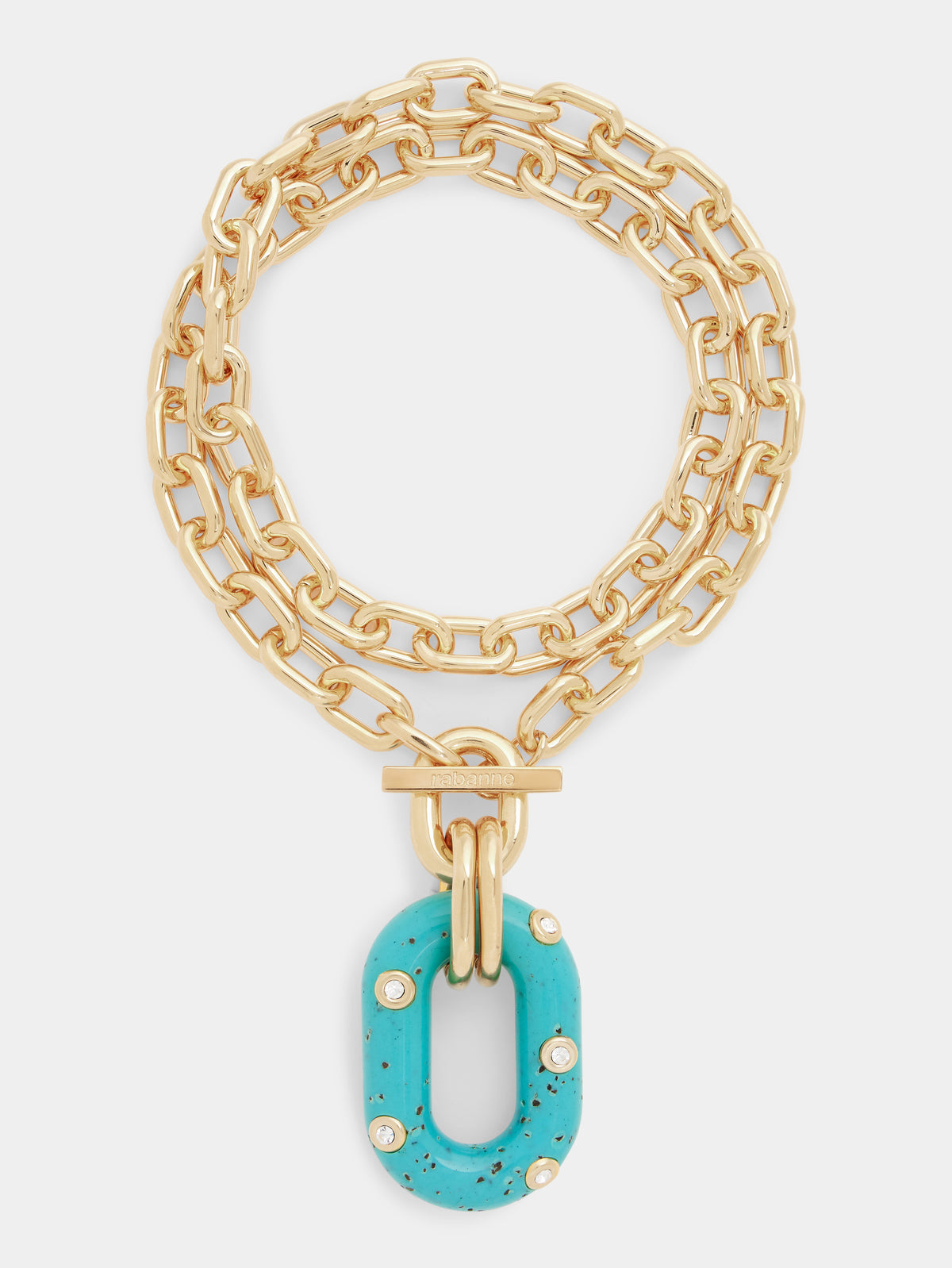 BLUE XL LINK PALM SPRING NECKLACE position 1
