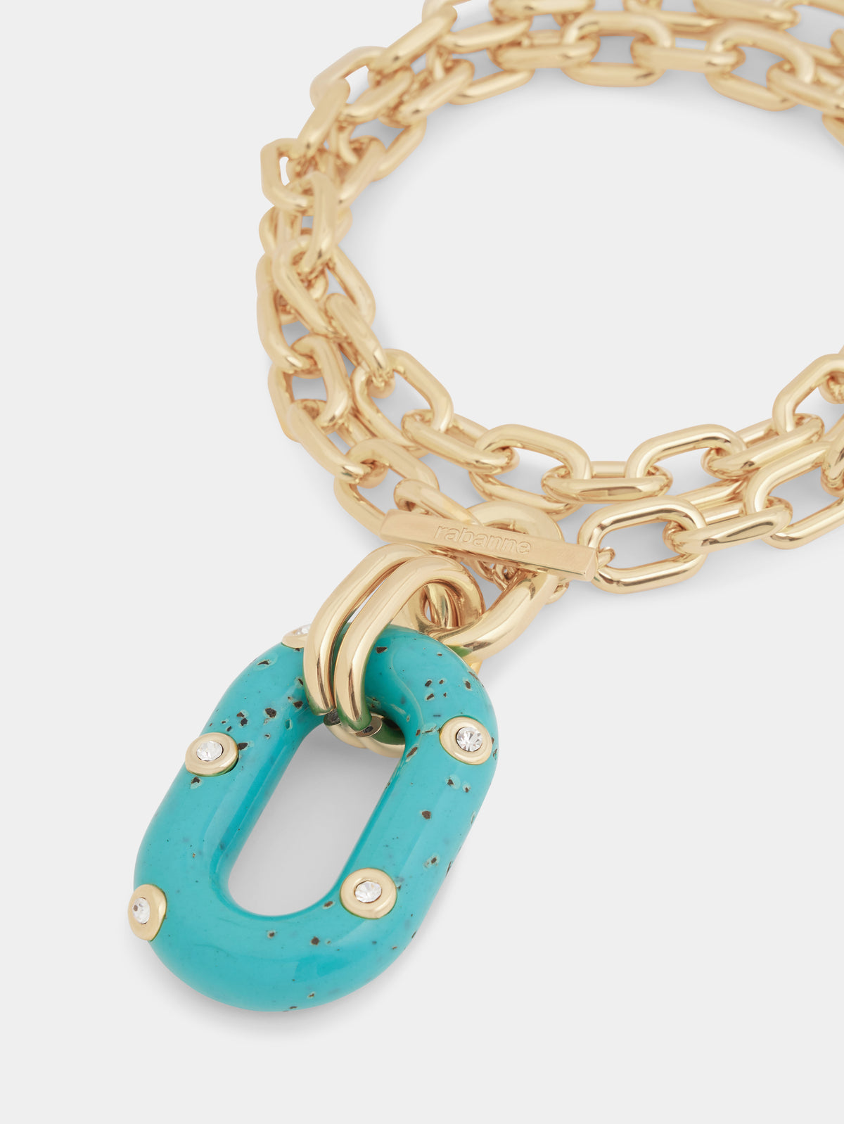 BLUE XL LINK PALM SPRING NECKLACE position 4