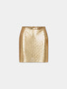 Gold mini skirt in mesh