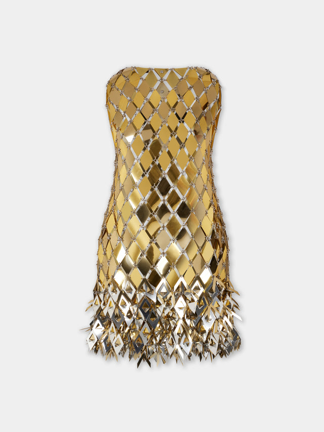 Gold short dress in assembly - Image 1