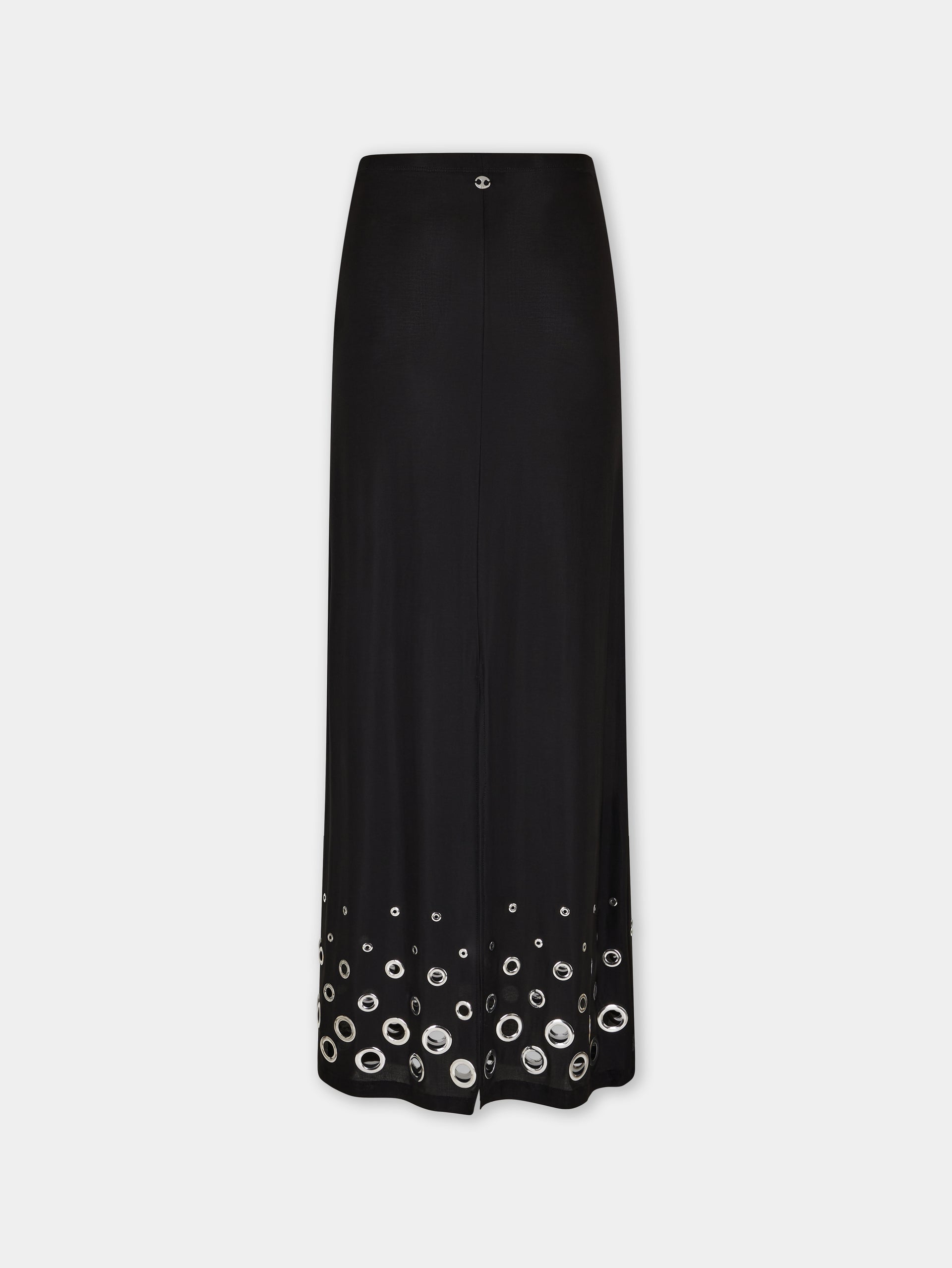 BLACK LONG SKIRT IN JERSEY SECOND-SKIN position 1
