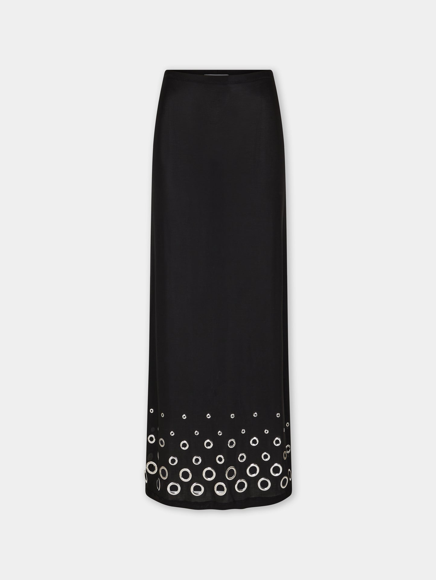 BLACK LONG SKIRT IN JERSEY SECOND-SKIN position 7