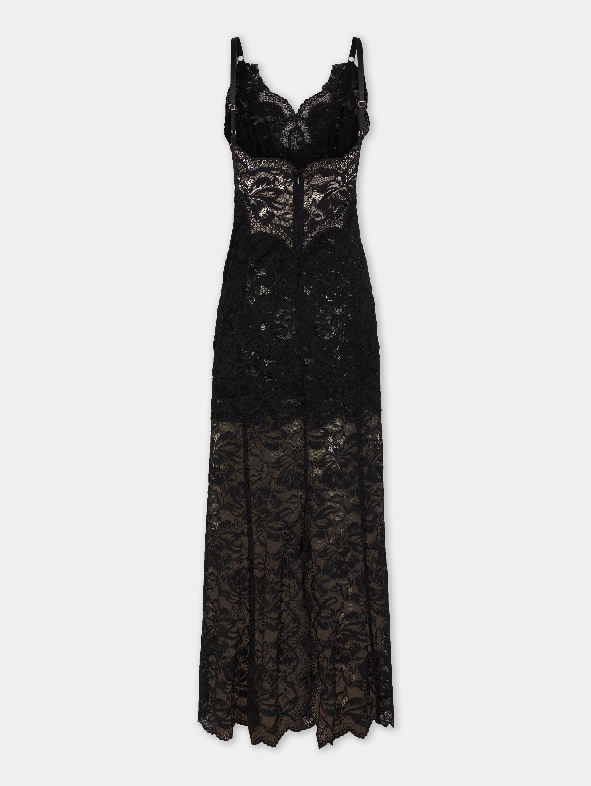 Black long dress in lace position 8