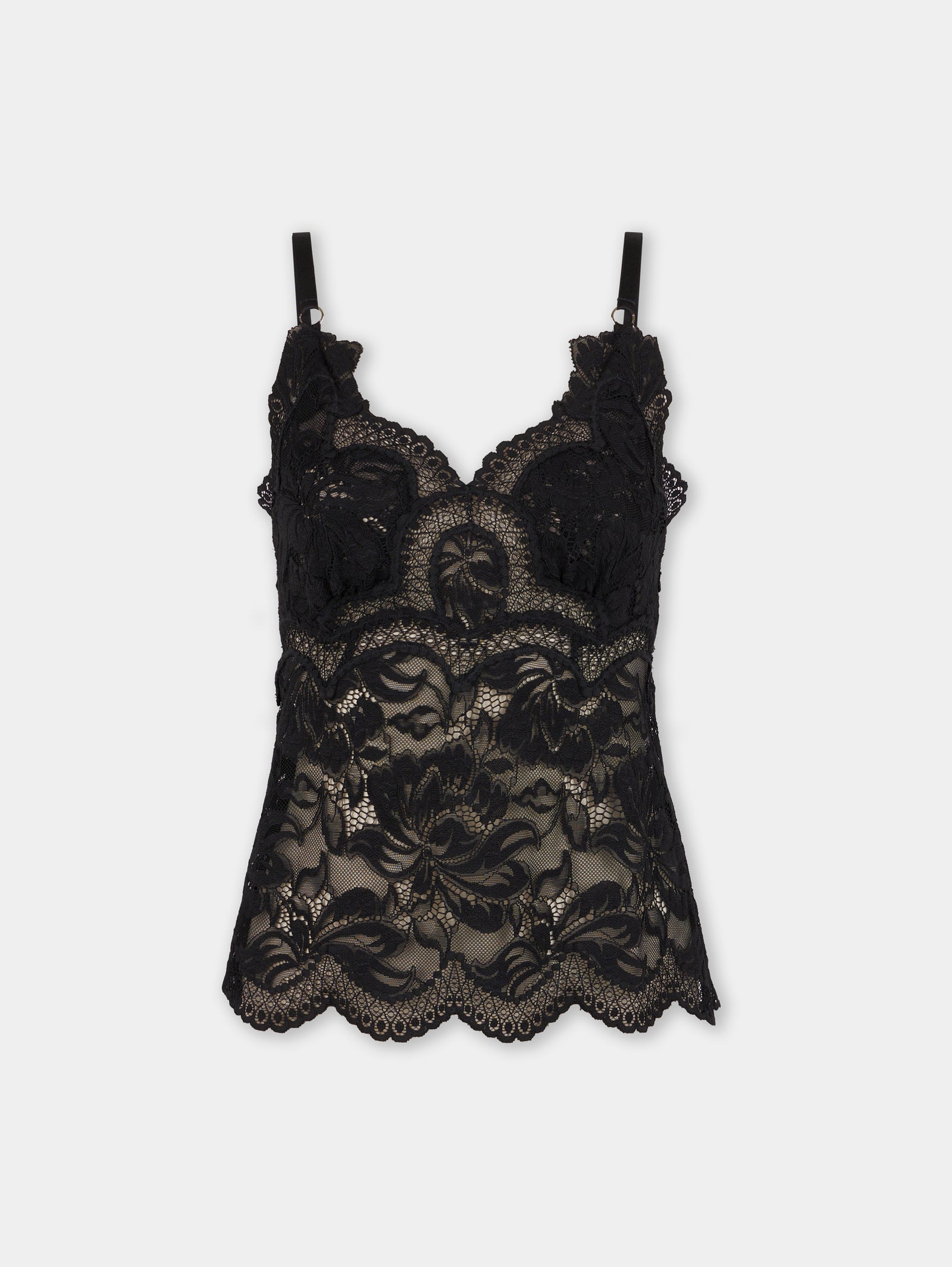 Black tank top in lace position 1 - Image 1