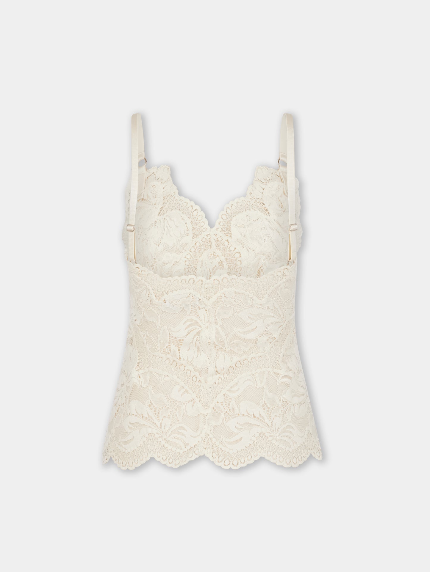 Ivory tank top in lace