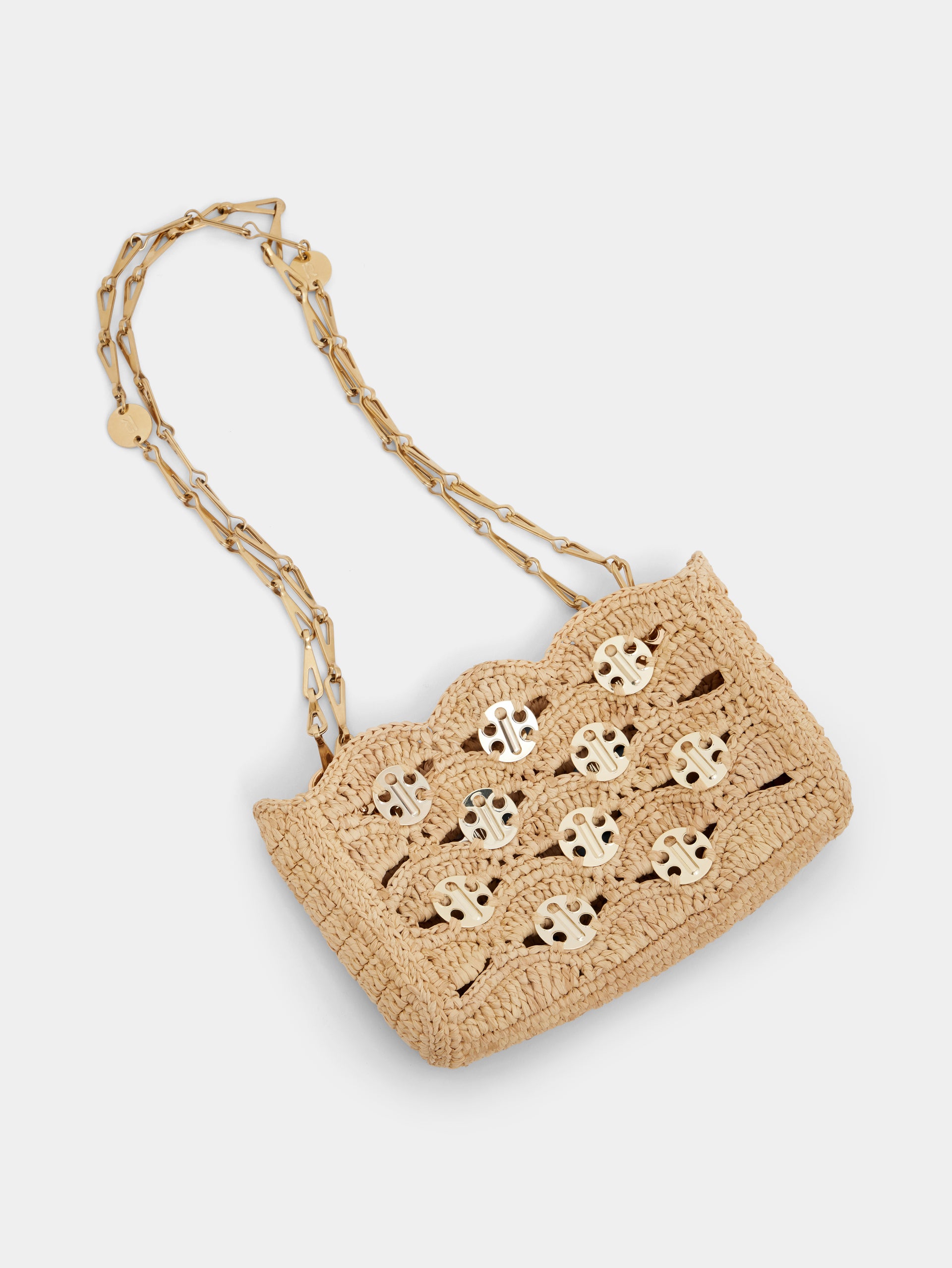 3969 beige nano bag in raffia position 3